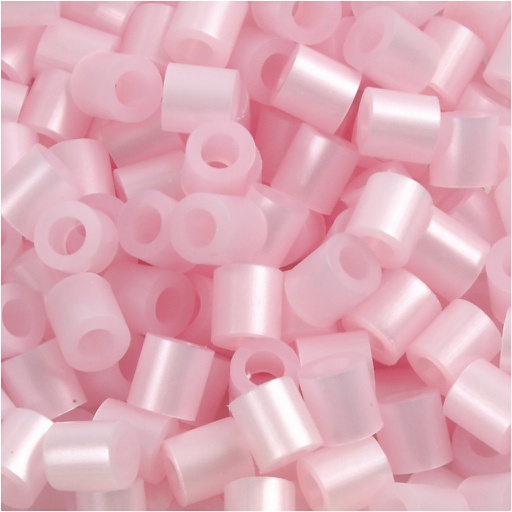 [CR751261] Perles à repasser, dim. 5x5 mm, diamètre intérieur 2,5 mm, medium, rose nacrées (32259), 6000 pièce/ 1 Pq.