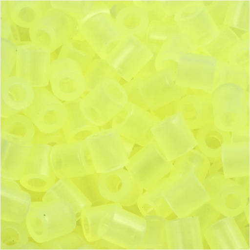[CR751281] Perles à repasser, dim. 5x5 mm, diamètre intérieur 2,5 mm, medium, jaune néon (32223), 6000 pièce/ 1 Pq.