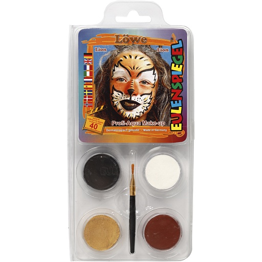 [CR76109] Eugelspiegel Maquillage visage, lion, couleurs assorties, 1 set