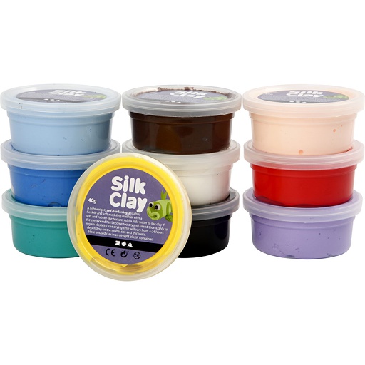 [CR79143] Silk Clay®, Basic 1, couleurs assorties, 10x40 gr/ 1 Pq.