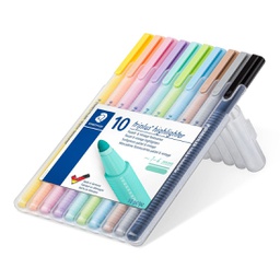 [S362CSB10] Staedtler Triplus Textsurfer®, Box 10 st - Kleurassortiment pastel
