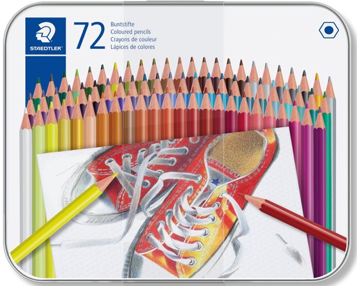[S175M72] Staedtler Pattern mix crayons de couleur - étui métal 72 pc