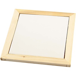 [054259] Onderzetter met houten lijst, buitenmaat 15 x 15cm