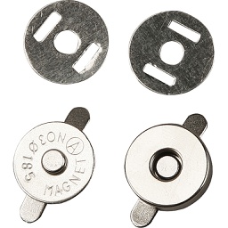 [CR41388] Magneetsluiting Zilver, d: 18 mm - 25 stuks