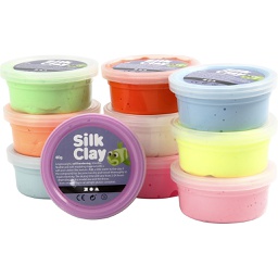[CR79146] Silk Clay®, diverse kleuren, afm Basic 2, 10x40 gr/ 1 doos