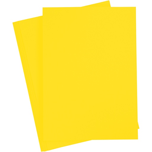 [FOL64#14] Papier à dessin teinté 130g/m², DIN A4, 100 flles, jaune banane
