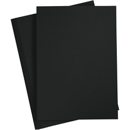[FOL6122#90] Folia Tekenkarton gekleurd, 100 vellen, A4, 220gr, zwart (90)