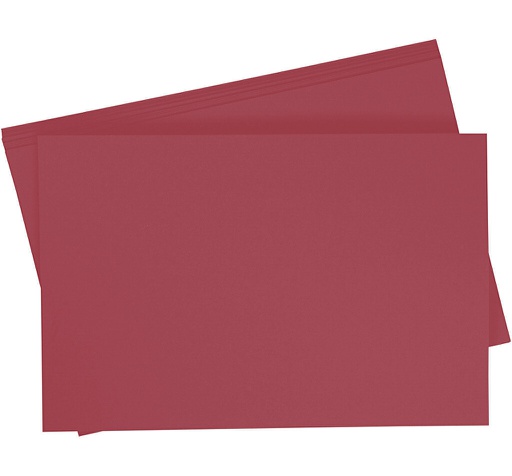 [0657#22] Papier à dessin teinté 130g/m², 50x70cm, 10 flles, rouge foncé