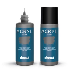 [0068#156] Darwi Acryl Opak acrylverf, 80ml, Donkergrijs (156)