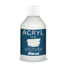 [0061#010] Darwi Acryl Opak acrylverf, 250ml, Wit (010)