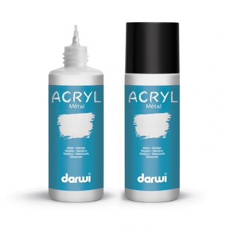 [DA02380#080] Darwi Acryl Metallic acrylverf, 80ml, Zilver (080)