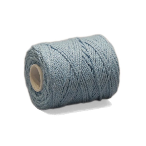 [3160#04] Fil coton (1mm) pour bandes d'amitié 50gr (~45m), bleu clair