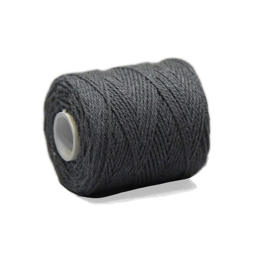 [3160#17] Fil coton (1mm) pour bandes d'amitié 50gr (~45m), gris foncé
