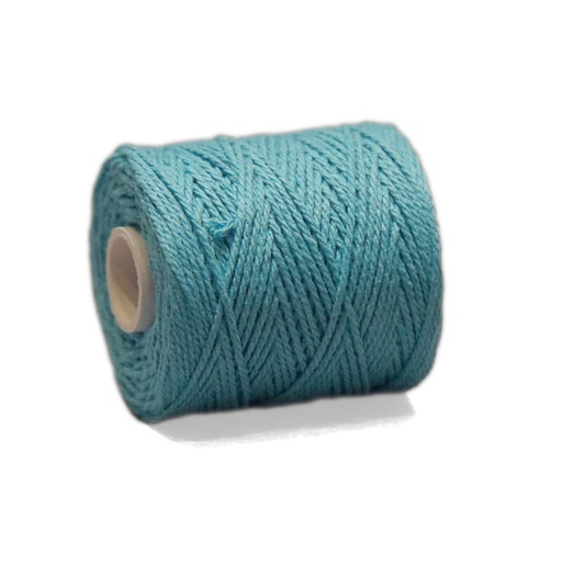 [3160#06] Fil coton (1mm) pour bandes d'amitié 50gr (~45m), bleu azur