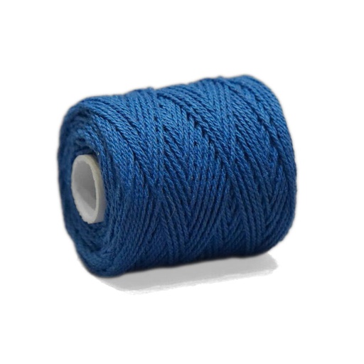 [3160#05] Fil coton (1mm) pour bandes d'amitié 50gr (~45m), bleu royal