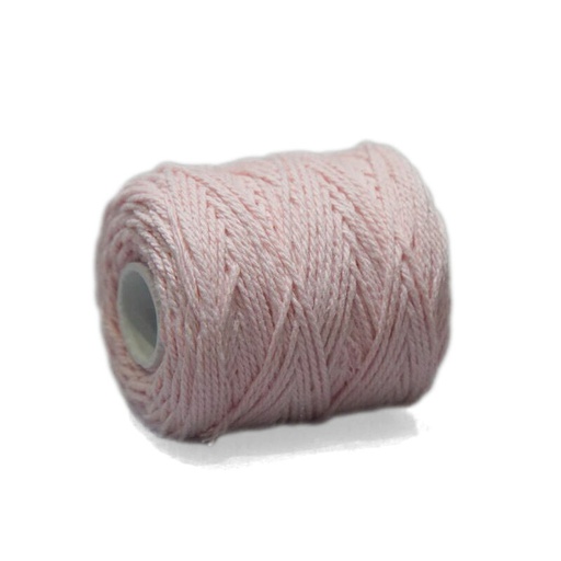 [3160#08] Fil coton (1mm) pour bandes d'amitié 50gr (~45m), rose clair