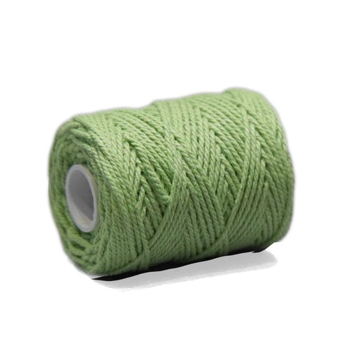 [3160#03] Fil coton (1mm) pour bandes d'amitié 50gr (~45m), vert clair