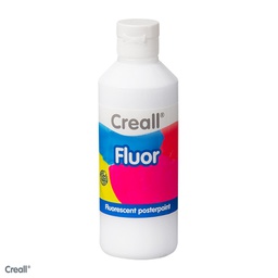 [HFL250#10] Creall Fluor fluorescerende plakkaatverf, 250ml, wit (blacklight)