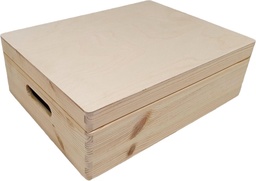 [054018] Opbergbox met deksel in den, 40 x 30 x 14cm