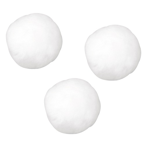 [R76512#02] Pompons, 15 mm, 60 pces, Blanc