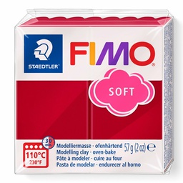 [S802026] Fimo soft Pâte à modeler, rouge cerise, 8020-26, 57g