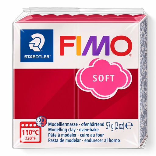 [S8020S#26] Fimo soft pâte à modeler 57g rouge cerise