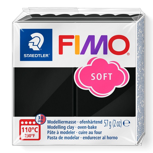 [S8020S#9] Fimo soft pâte à modeler 57g noir