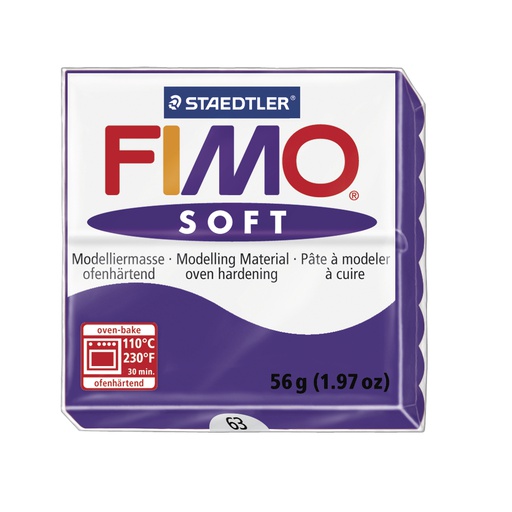 [S8020S#63] Fimo soft pâte à modeler 57g prune