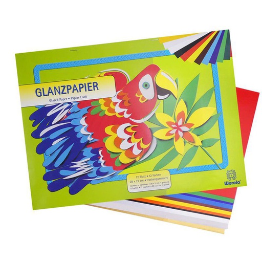 [753060] Glanspapier A4 12 Kleuren