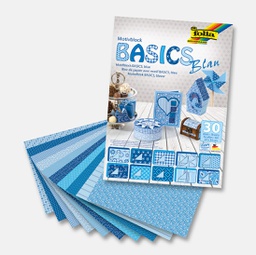 [FOL46#449] Designer Pad "Basics", 24x30cm, 30 vellen, BLAUW,