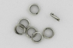 [P190743] Splitring 6mm, Zilver/Grijs 100stuks
