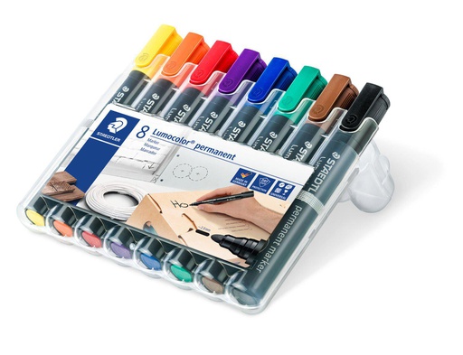 [S352WP8] Staedtler Lc Perm. Marker Pointe Ogive - Box 8 Pc