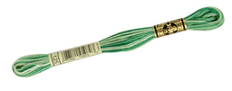 [DMC117MC#125] DMC 117 Mouliné Spécial 25 borduurgaren, 12 strengen, kleur 125, (Variegated - Seafoam Green)