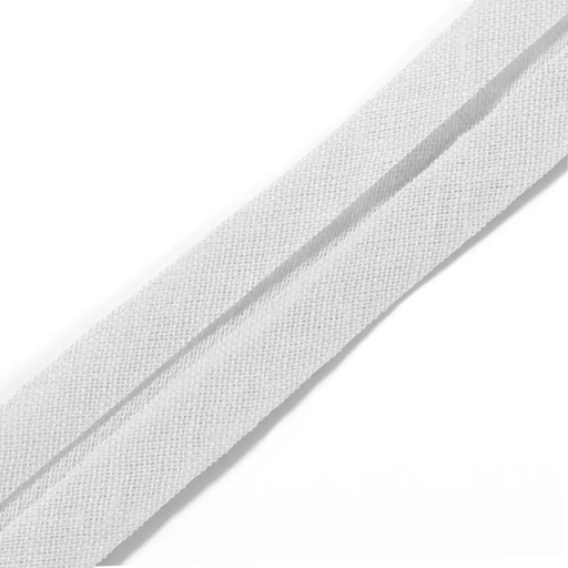 [9032#10] Biais coton 40/20 mm blanc, 30 m
