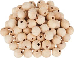 [211015] houten ballen, 15mm, 50 stuks