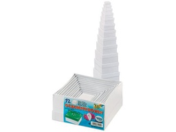 [310012] Witte dozen voor decoratie SQUARE, Set van 12 geassorteerde maten