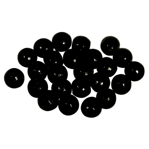 [1006#01] Perles en bois FSC 100%, polies, 6mm ø, 115 pièces, noir