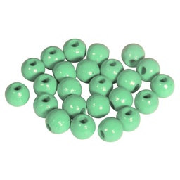 [100611] Houten kralen FSC 100%, gepolijst, 6mm ø, l.groen, zak à 115 stuks