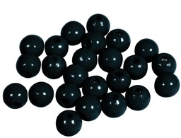 [100801] Houten kralen FSC 100%, gepolijst, 8mm ø, zwart, zak à 82 stuks