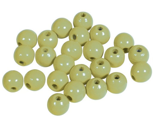 [1008#12] Perles en bois FSC 100%, polies, 8mm ø, sct. 82 pièces, lemon