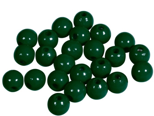[1008#29] Perles en bois FSC 100%, polies, 8mm ø, sct. 82 pièces, vert moyen