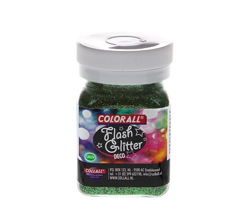 [C39251#20] Colorall Flash Glitter decoratie, Strooiflacon 150ml/95g, Groen