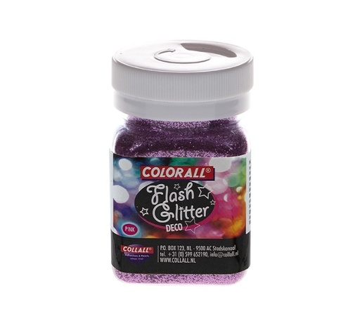 [C39251#50] Colorall Flash Glitter decoratie, Strooiflacon 150ml/95g, Roze