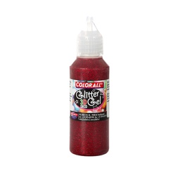 [2805#10] Colorall 3D‐glittergel, Fles 50g, Rood