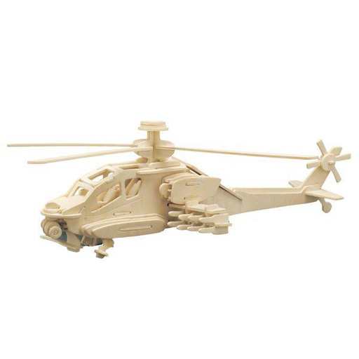 [PB8#662] Bouwkit hout, Helikopter Apache