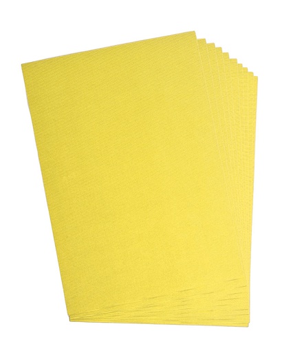 [2520#12] Carton ondulé, 50x70cm, 1 feuille, jaune citron