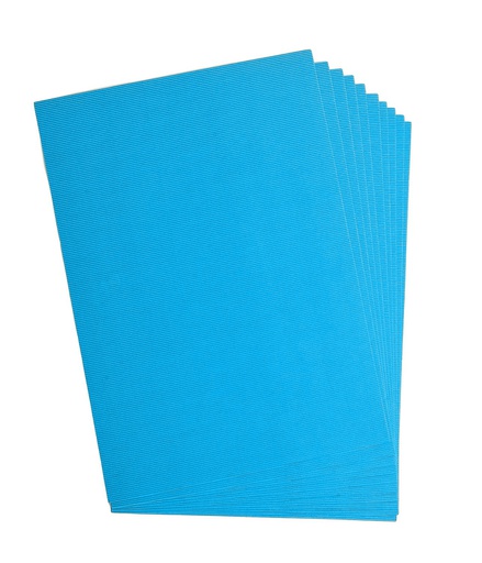 [2520#33] Carton ondulé, 50x70cm, 1 feuille, bleu pacifique