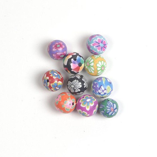 [P14250] Polymer Beads, Rond, 10 mm, 50 Pieces