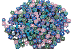 [P14251] Polymer Beads / Kleikkralen, Flowers, 10x4 mm,5 X 20 Stuks Assortiment