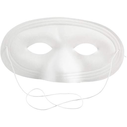 [MAS001] Masque de loup, plastique blanc, 12 pièces